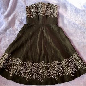 Used Ann Taylor Loft Women Dress Floral Black Sz 6